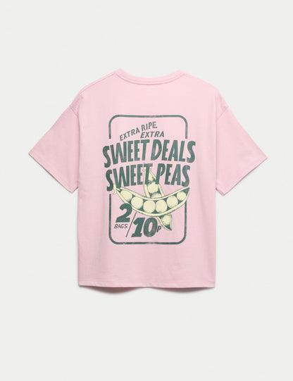Sweet Pea Baskılı T-shirt