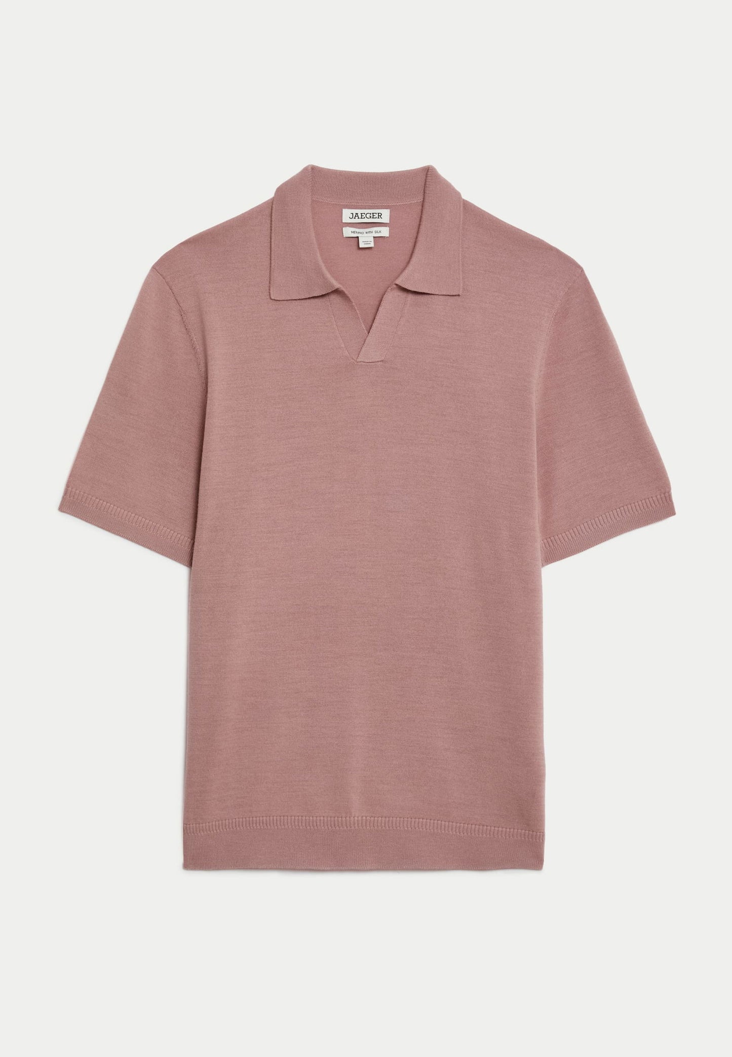 Ipek Yün Örme Polo Yaka T-shirt