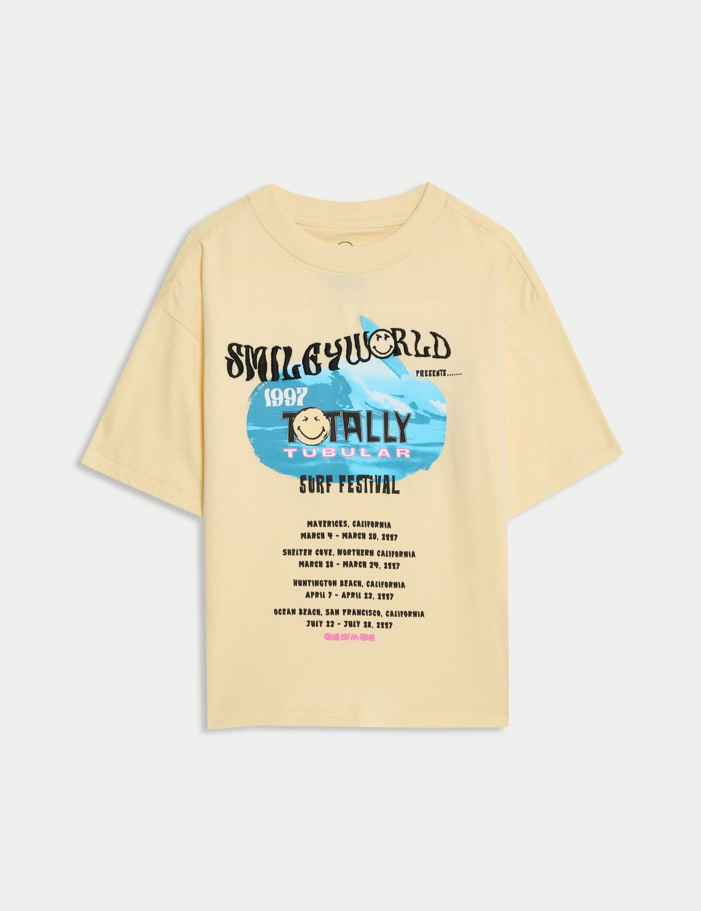 Saf Pamuk Smiley T-shirt (2–8 Yaş)