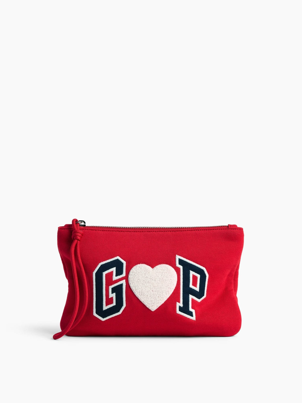 Kırmızı Kalp Baskılı Pouch