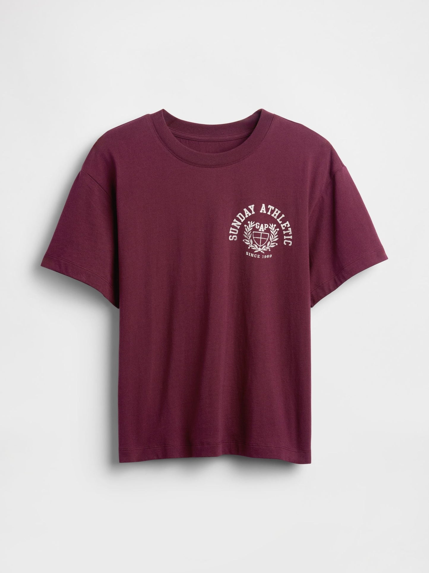 Bordo Relaxed Grafik Logo T-shirt