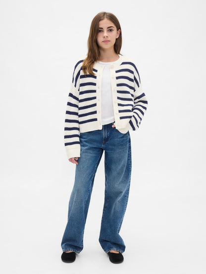 Beyaz Oversize Hırka
