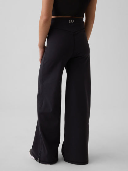 Siyah Performans Wide-leg Leggings Tayt