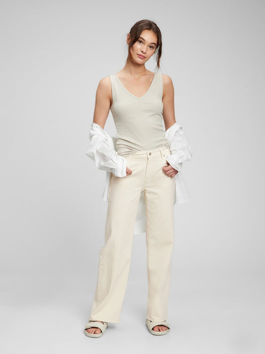 Bej Low Rise Stride Washwell™ Jean Pantolon