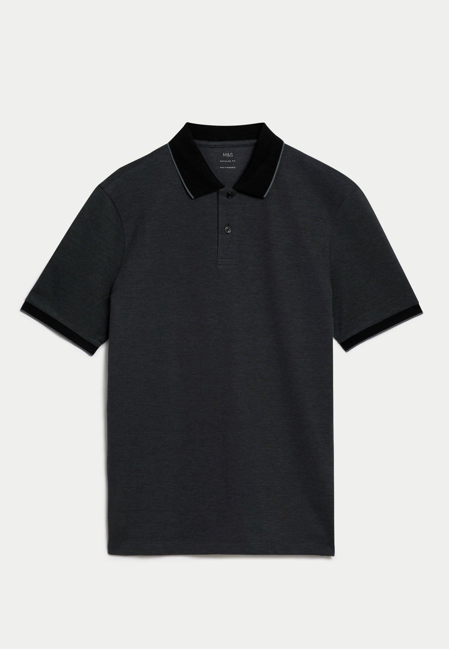 Saf Pamuklu Kısa Kollu Polo Yaka T-shirt
