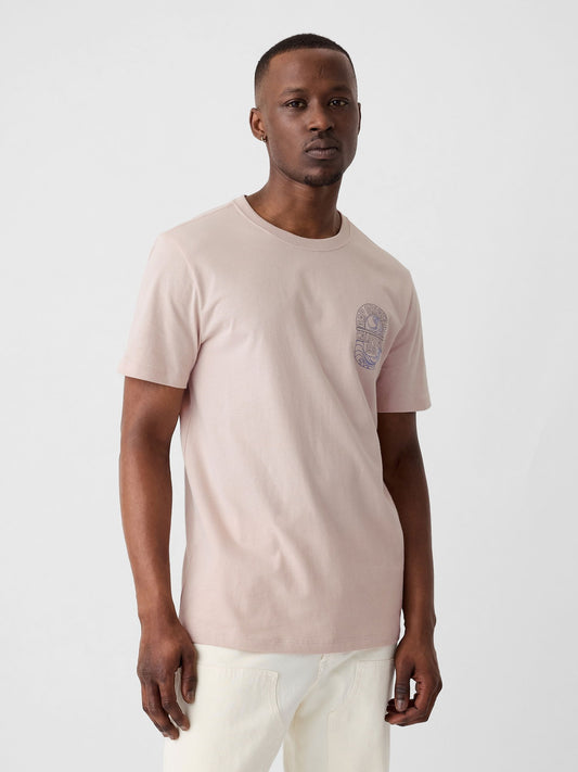 Pembe Gap Logo Grafikli T-shirt