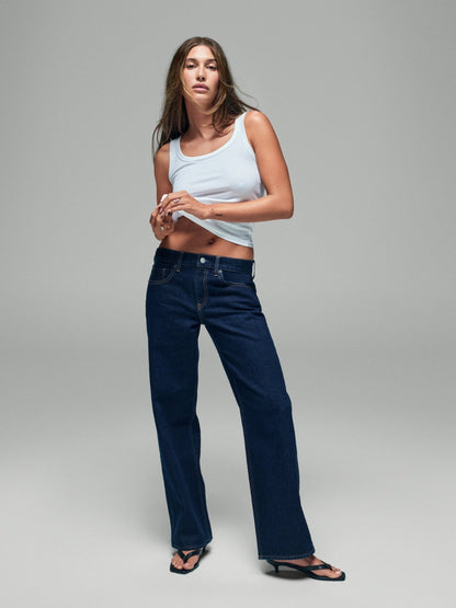 Koyu Mavi The Hailey Low Rise Loose Jean Pantolon