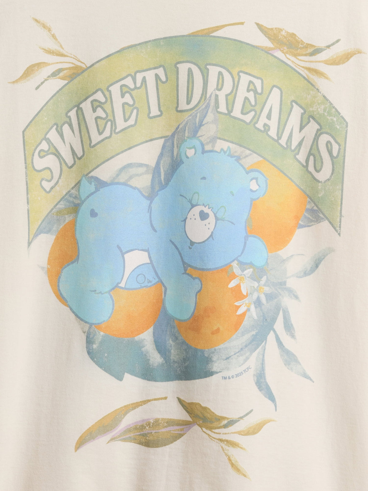 Beyaz Care Bears Grafik Baskılı Tunik T-shirt