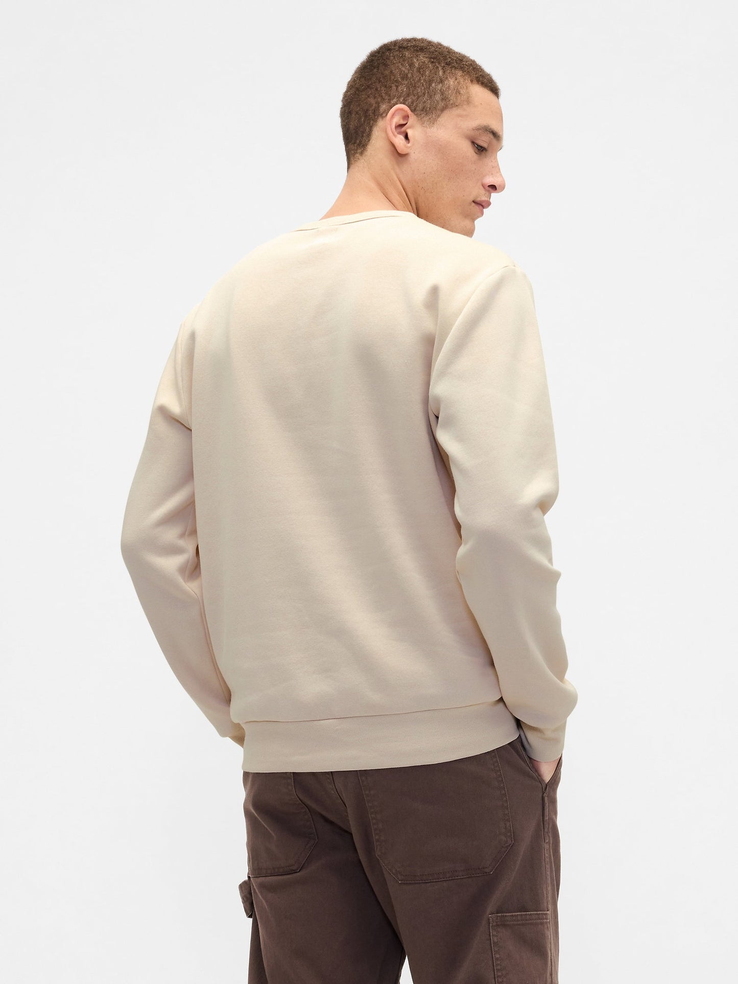 Bej Gap Logo Fleece Sweatshirt