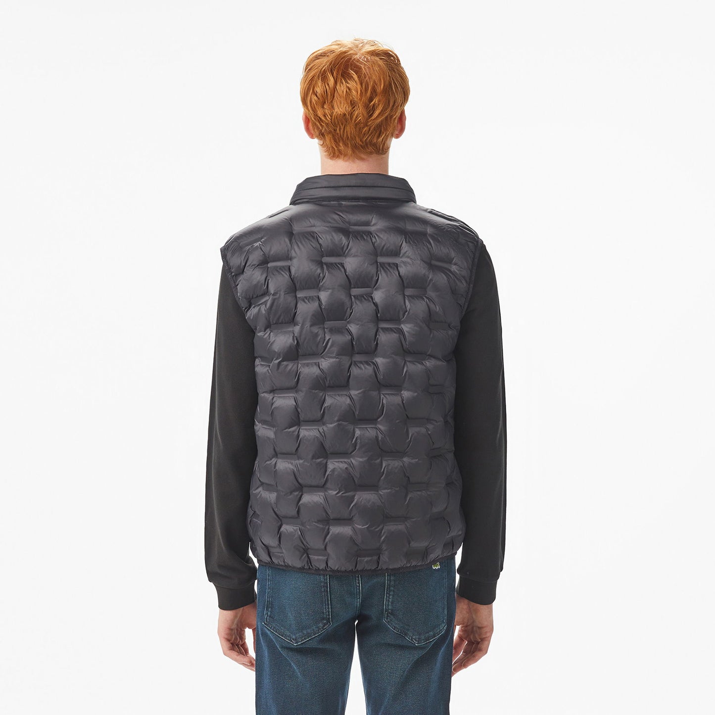 Lacoste Erkek Dik Yaka Siyah Yelek