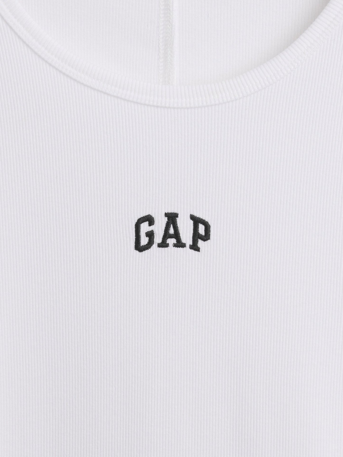 Beyaz Fitilli Crop Logo T-shirt