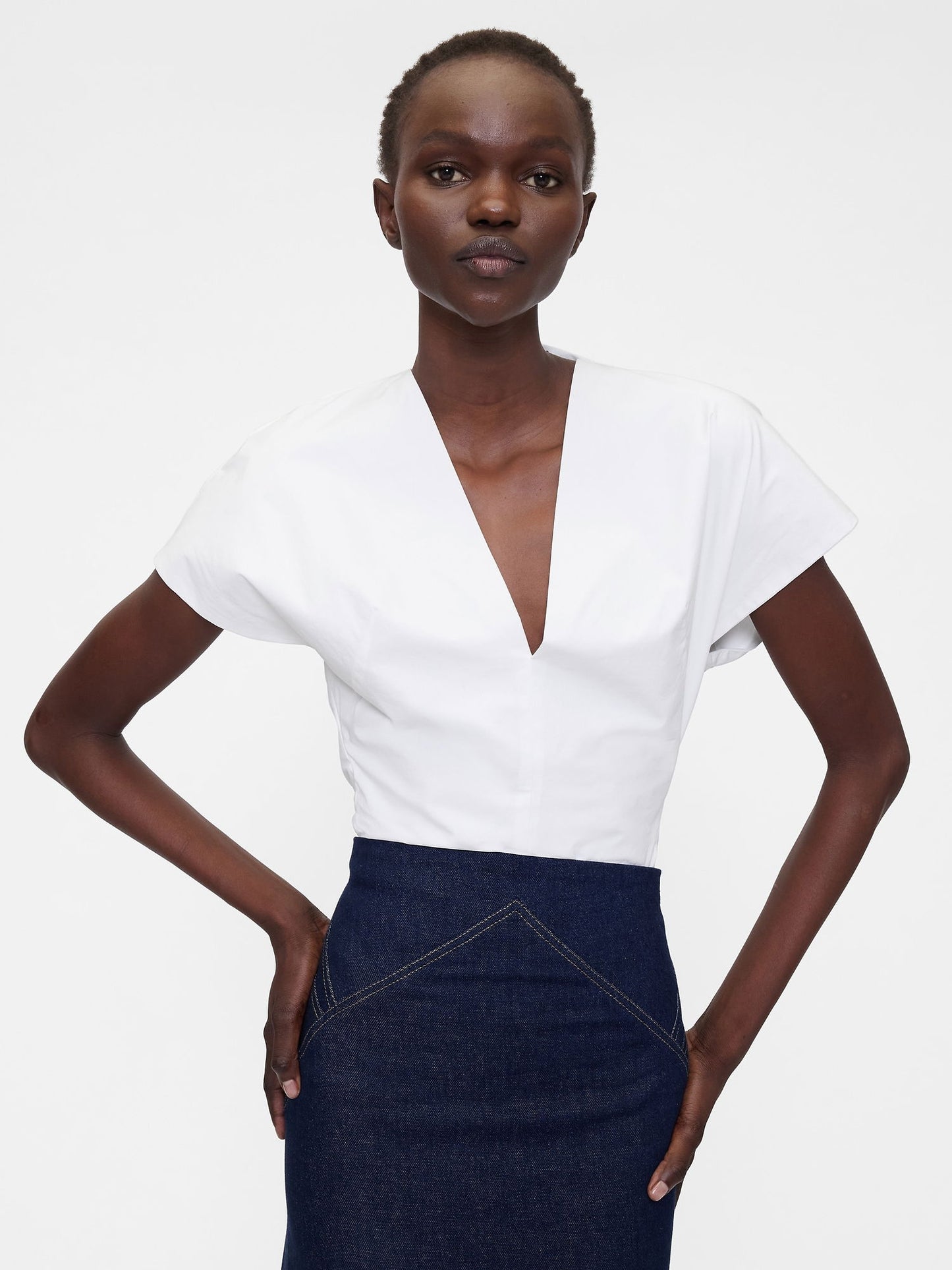 Beyaz Gapstudio Poplin Bodysuit