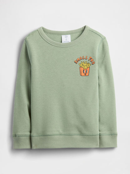 Yeşil Bisiklet Yaka Sweatshirt