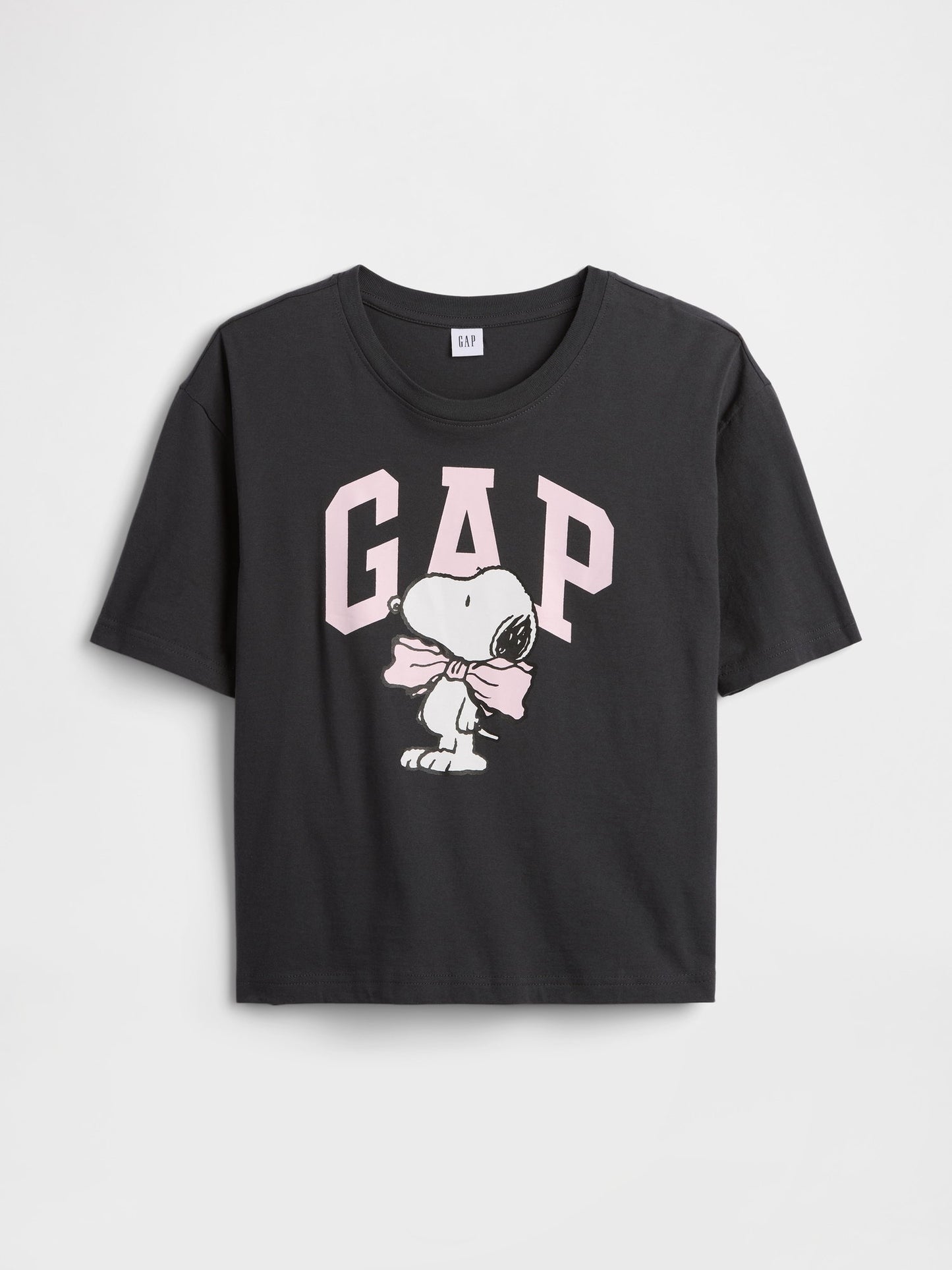 Koyu Gri Peanuts Oversized Gap Logo T-shirt