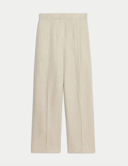 Jaeger Saf Keten Wide Leg Pantolon