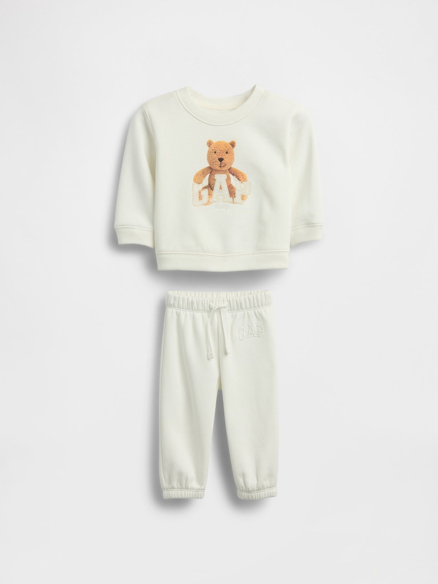 Beyaz Vintagesoft Brannan Bear Logo Outfit Set