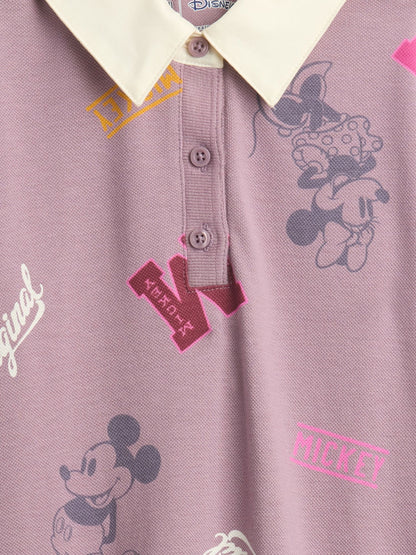 Lila Gap × Disney Rugby Elbise