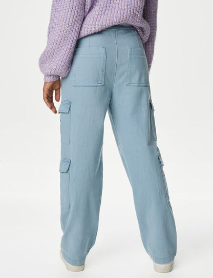 Straight Denim Kargo Jean (6-16 Yaş)