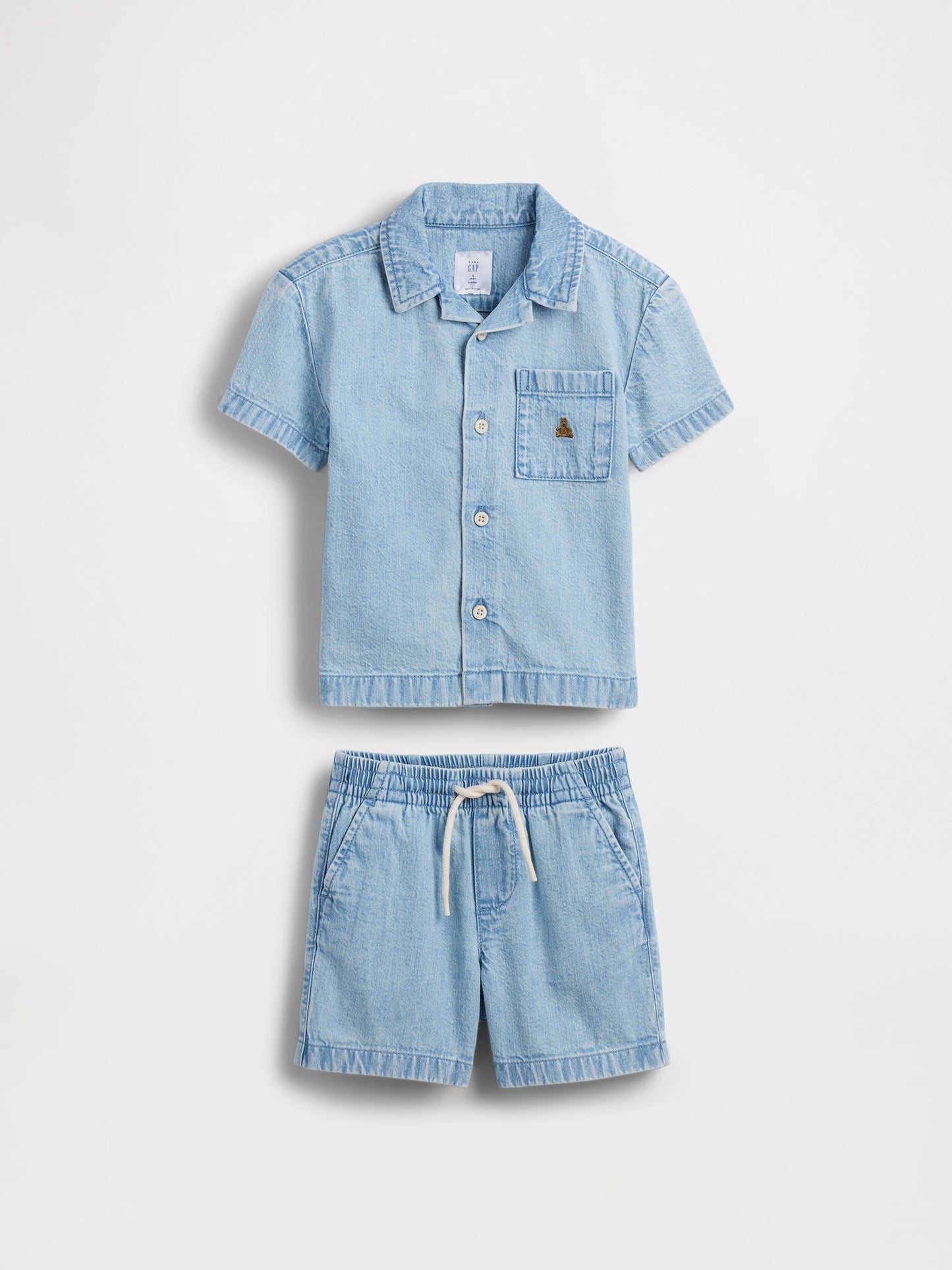 Açık Mavi Denim Outfit Set