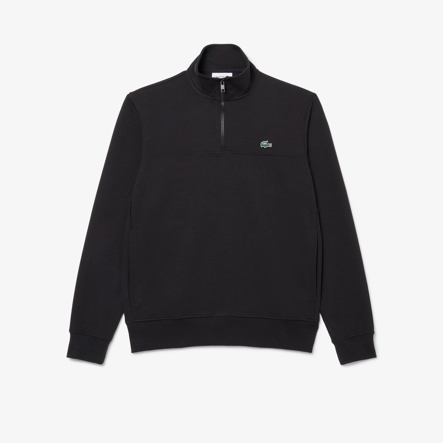 Lacoste Erkek Classic Fit Yarım Fermuarlı Siyah Sweatshirt