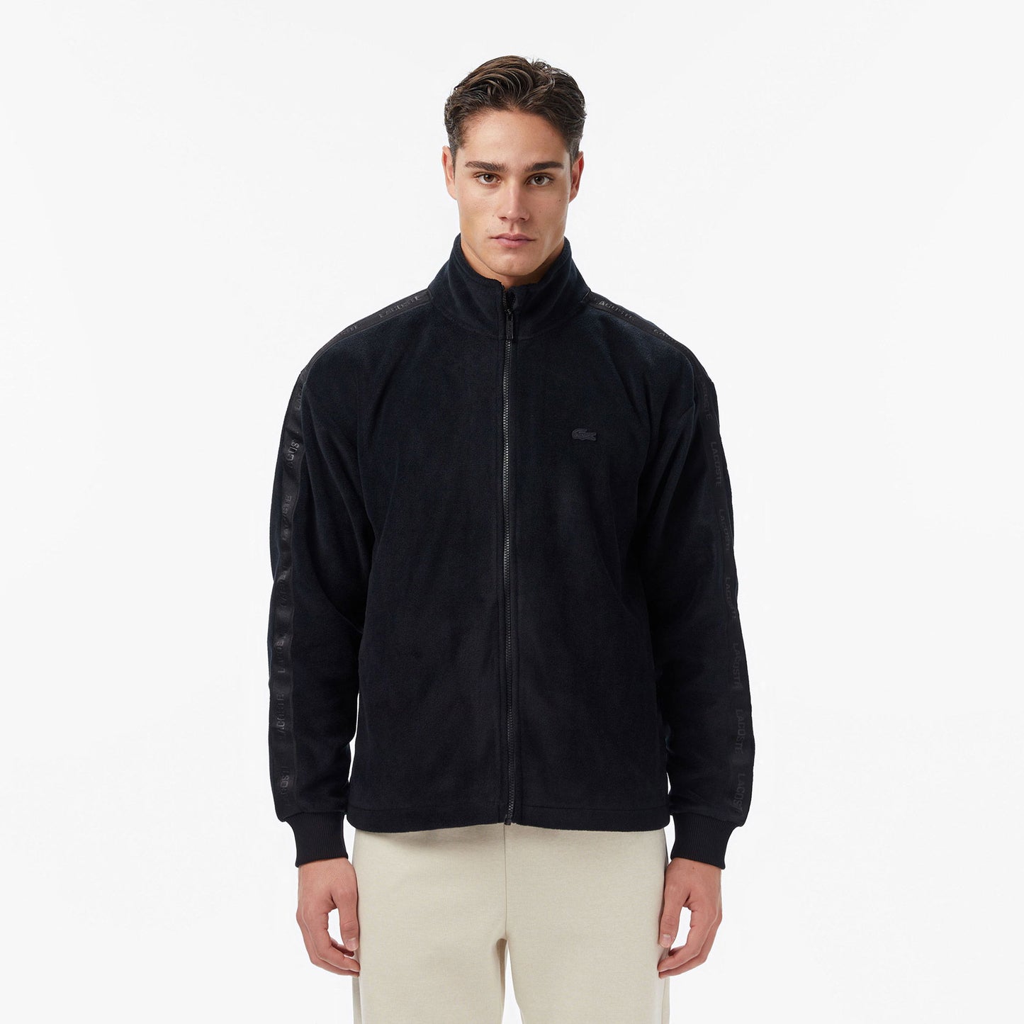 Lacoste Erkek Loose Fit Fermuarlı Siyah Sweatshirt