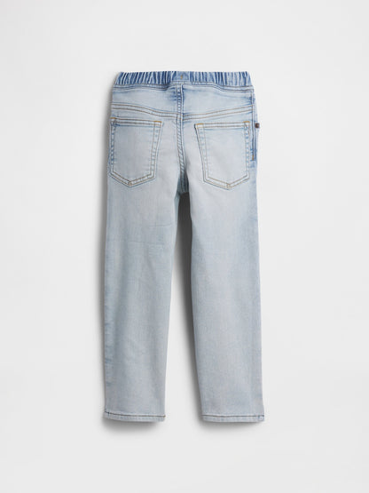 Açık Mavi Pull-on Slim Jean Pantolon