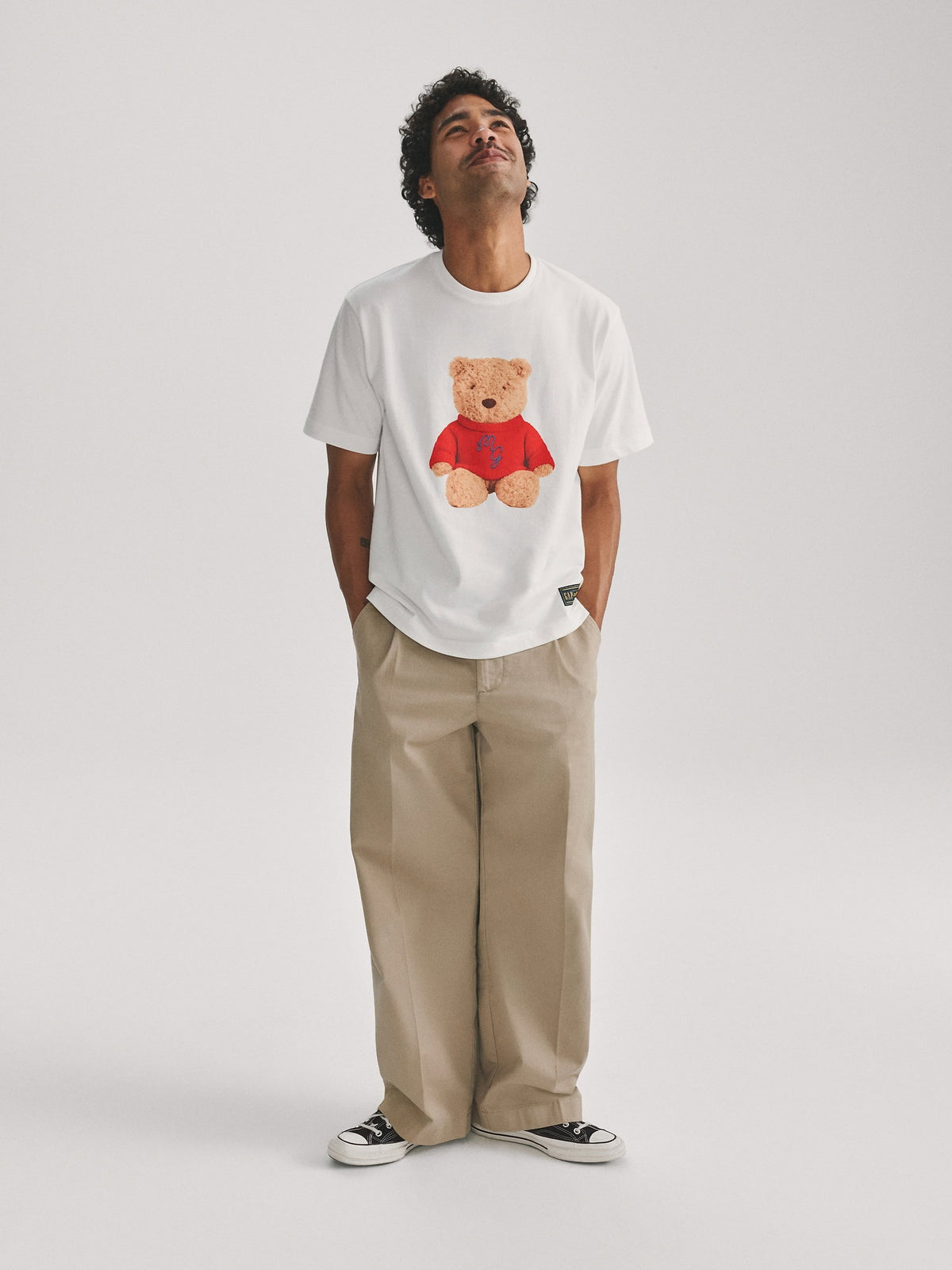 Beyaz Gap × Malbon Organik Pamuk Brannan Bear T-shirt