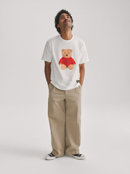 Beyaz Gap × Malbon Organik Pamuk Brannan Bear T-shirt