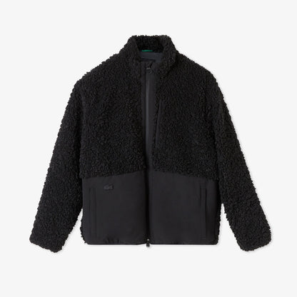 Lacoste Kadın Dik Yaka Renk Bloklu Siyah Ceket