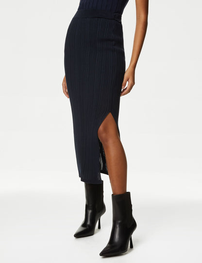 Fitilli Regular Fit Midi Etek