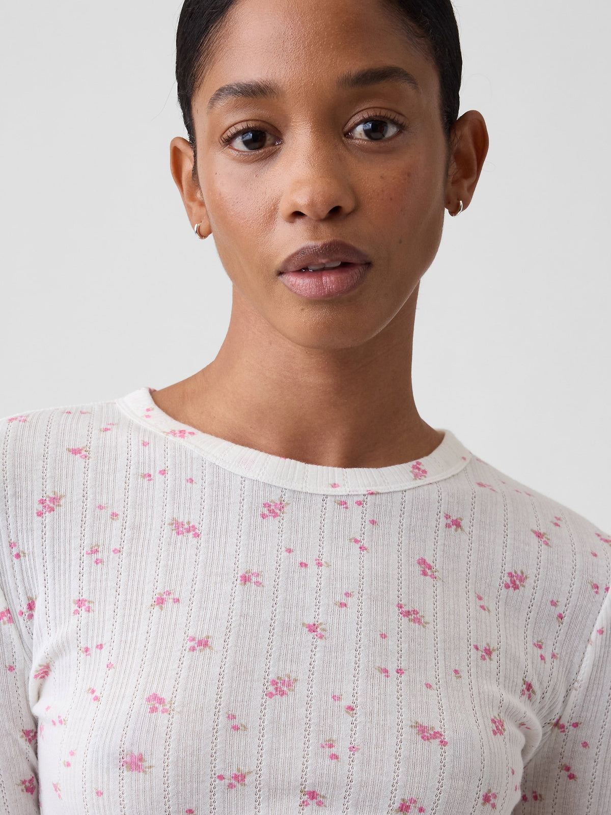 Açık Pembe Essential Fitiili Pointelle T-shirt