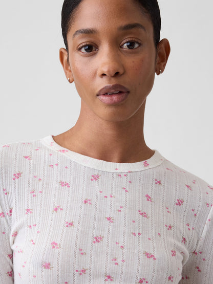 Açık Pembe Essential Fitiili Pointelle T-shirt