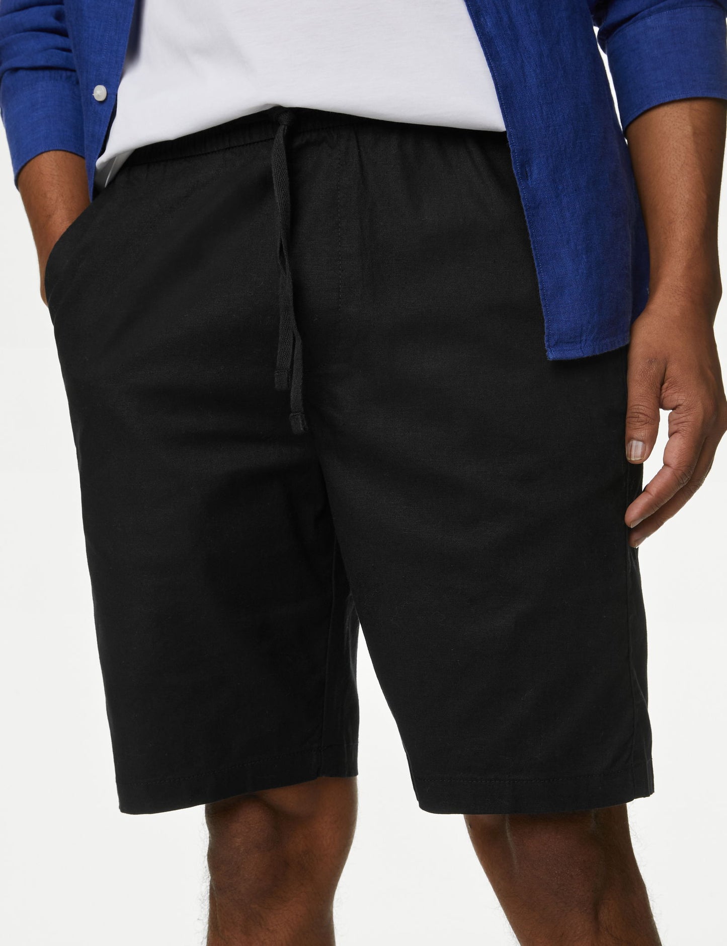 Regular Fit Keten Şort