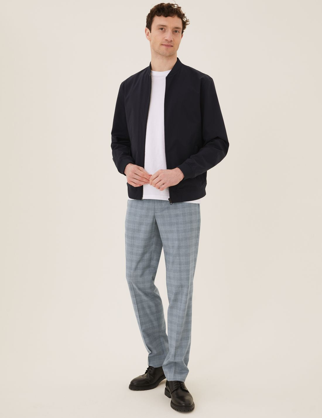 Regular Fit Ekose Desenli Pantolon