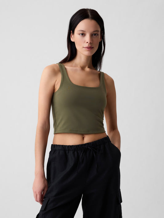 Haki Compact Jersey Crop Atlet