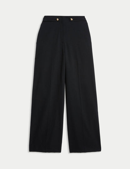 Detaylı Geniş Paça Pantolon