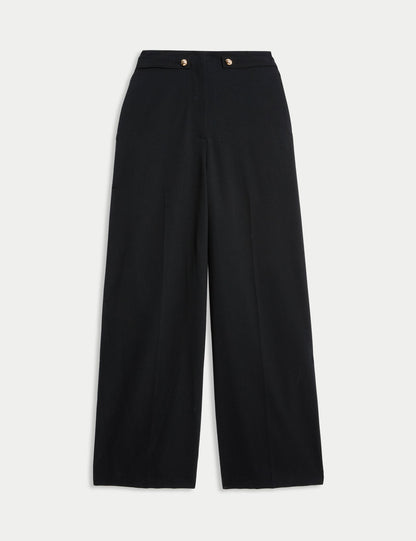 Detaylı Geniş Paça Pantolon