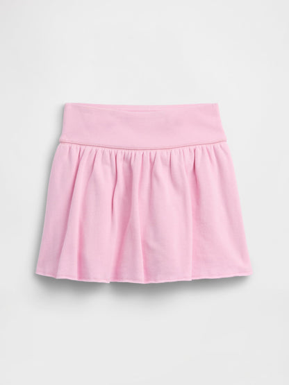 Açık Pembe Pull-on Fransız Havlu Kumaş Etek