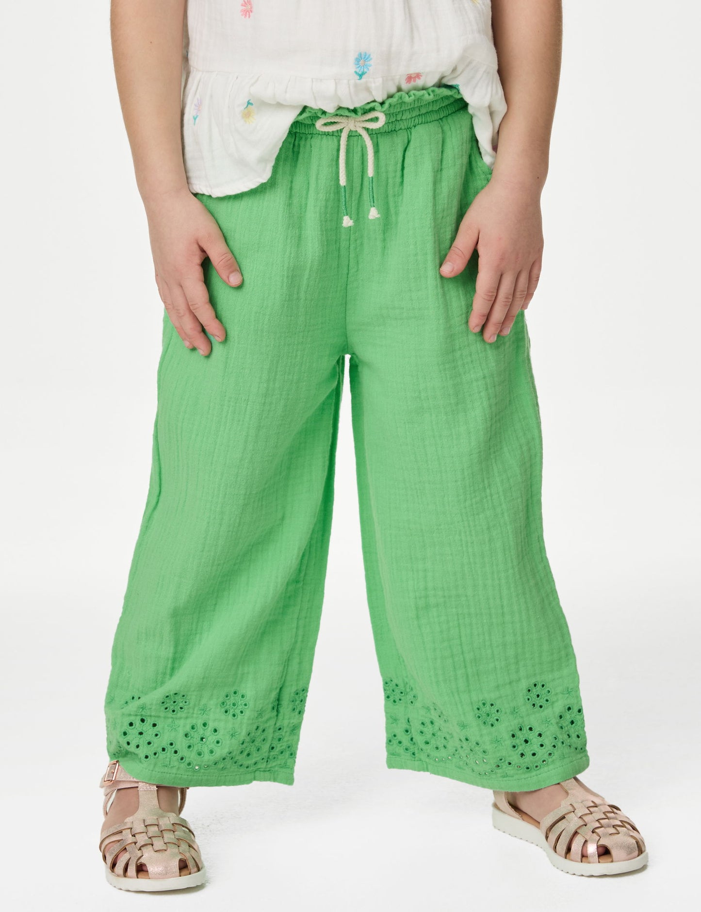 Saf Pamuklu Straight Fit Pantolon (2-7 Yaş)