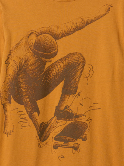 Turuncu Grafikli T-shirt