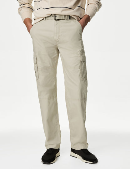 Loose Fit Kemerli Kargo Pantolon