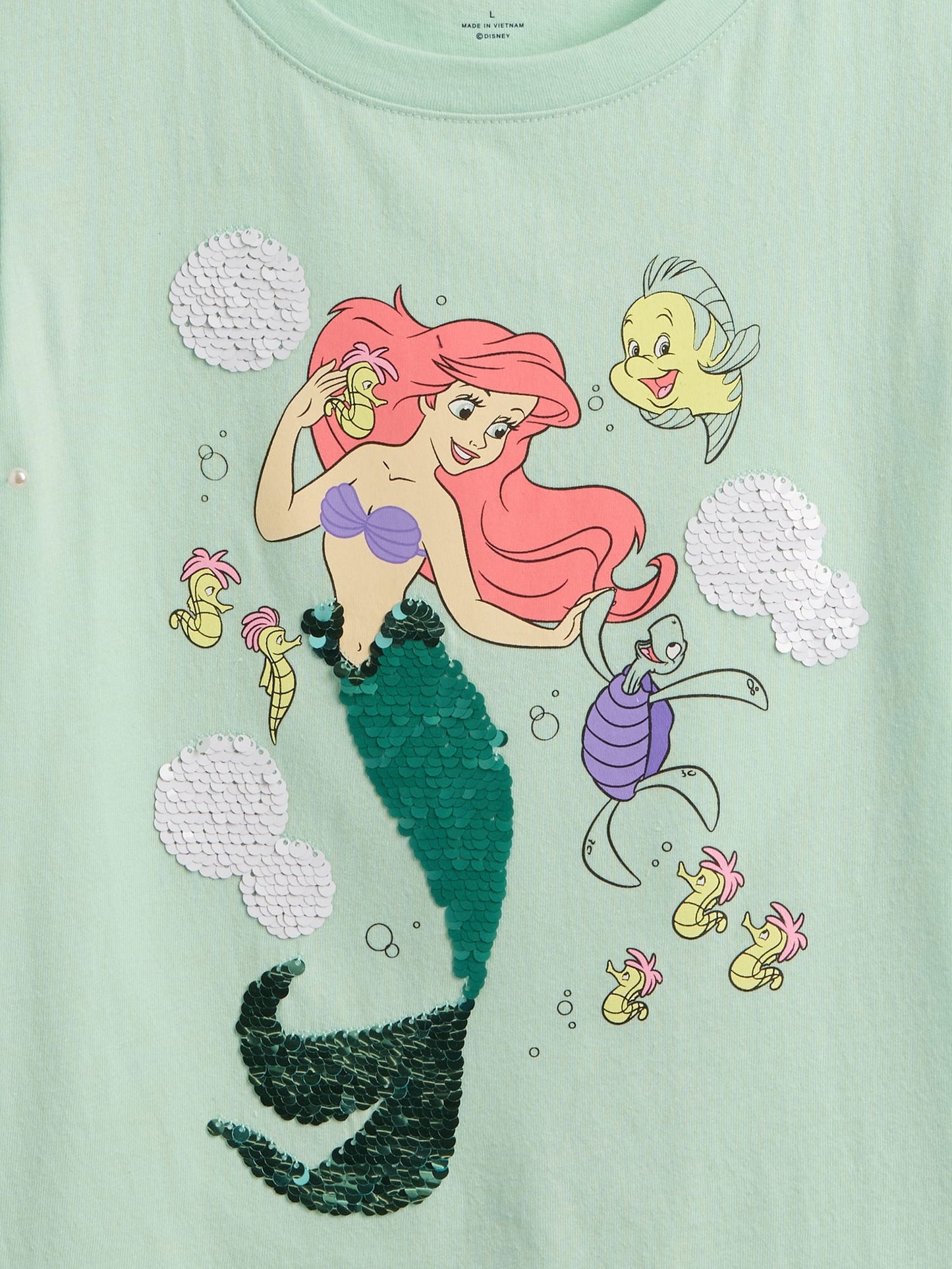 Açık Yeşil Disney Grafik Baskılı T-shirt