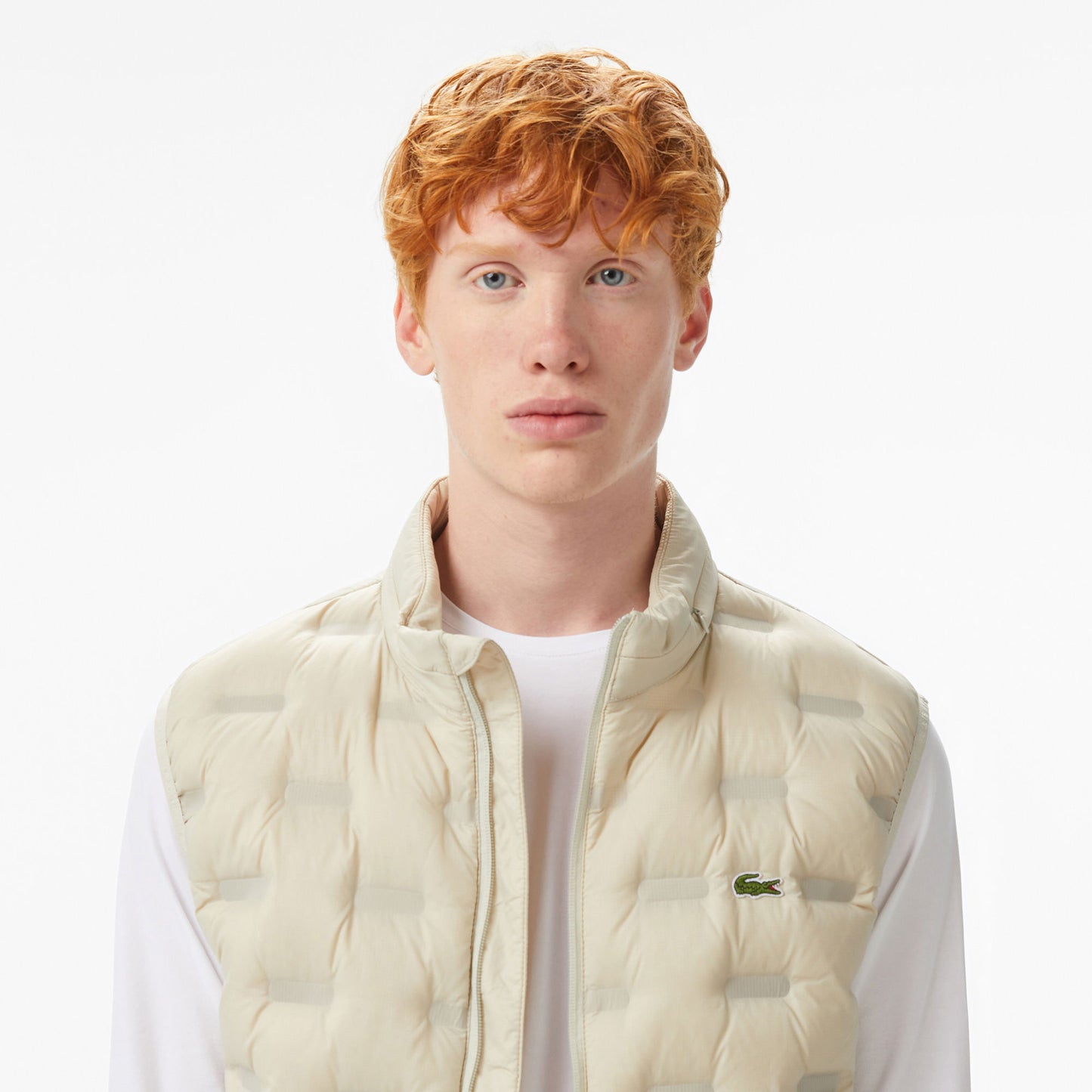 Lacoste Erkek Dik Yaka Açık Gri Yelek