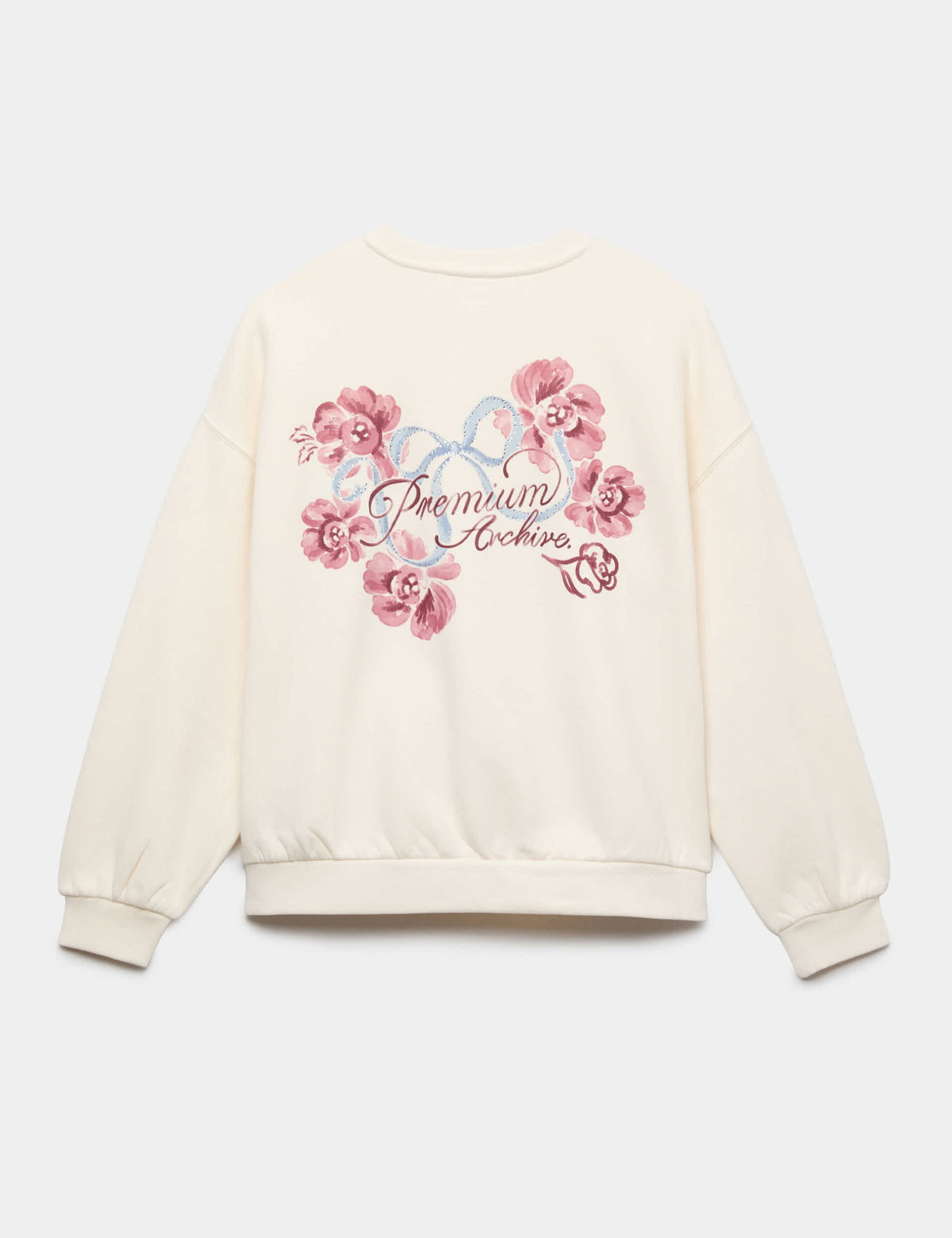 Taş Detaylı Grafik Baskılı Pamuklu Sweatshirt