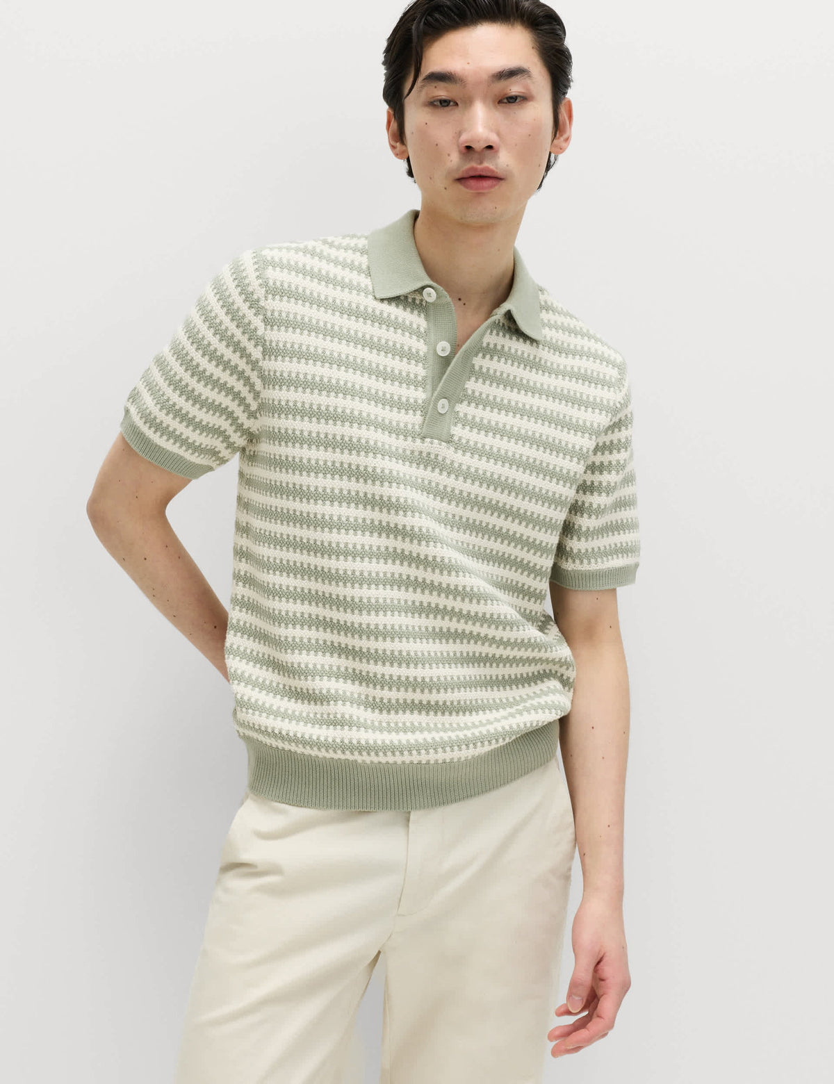 Saf Pamuklu Polo Yaka T-shirt