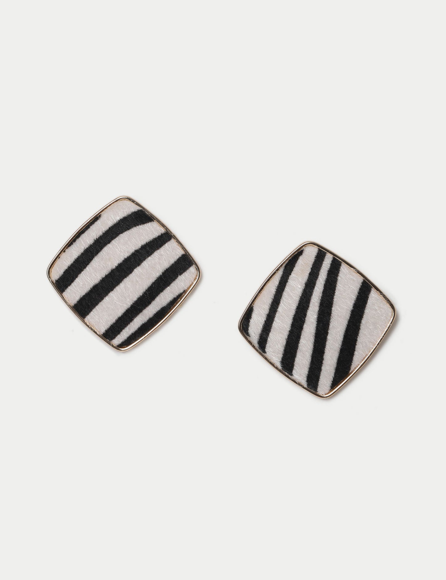 Zebra Desenli Küpe