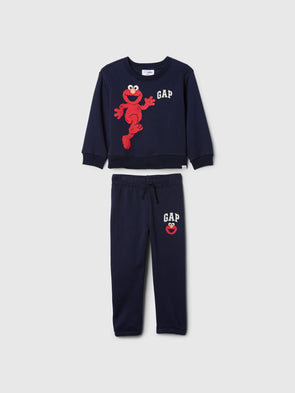 Lacivert Gap Logo Susam Sokağı Grafikli 2'li Outfit Set