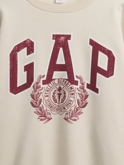 Krem Oversized Gap Grafik Sweatshirt