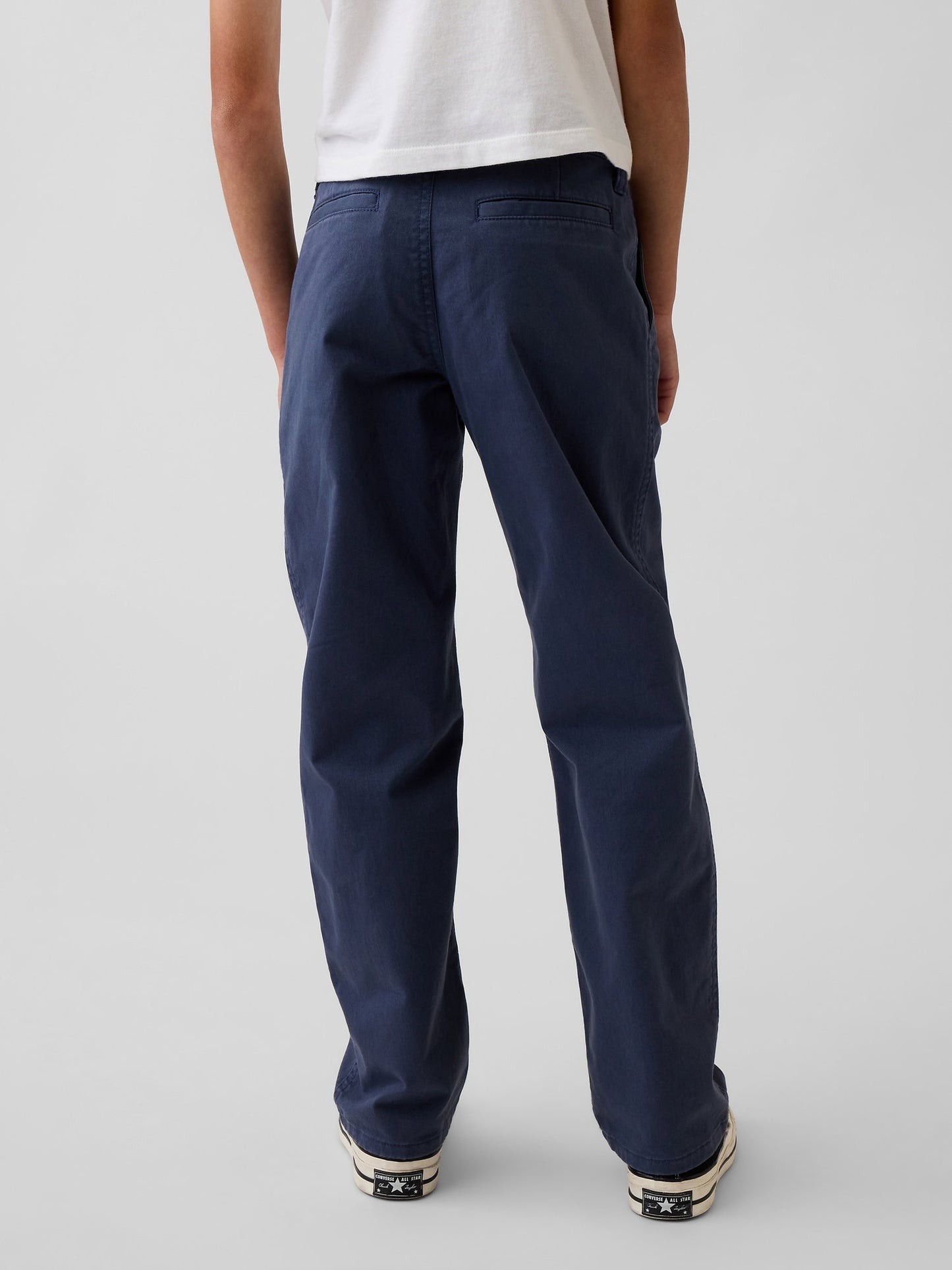 Koyu Mavi Modern Relaxed Straight Khaki Pantolon
