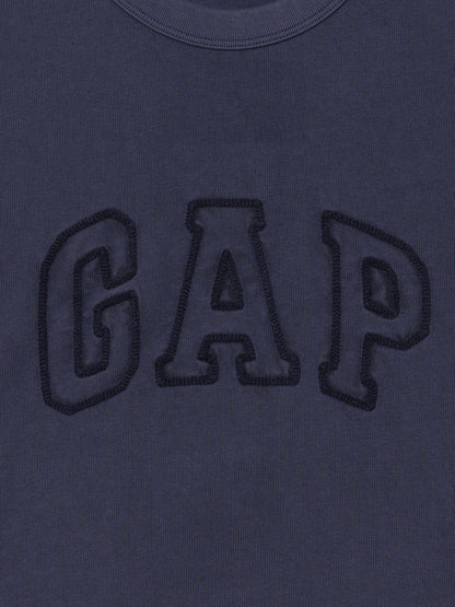 Lacivert Heavyweight Gap Logo Relaxed Crop T-shirt